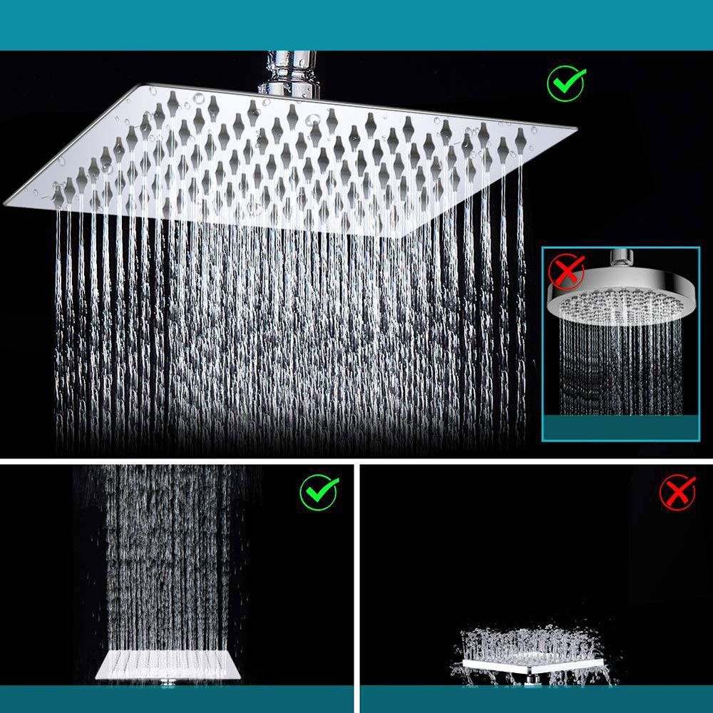 Sikunuo | Standard Double Shower Set Round Metal Adjustable Spray Pattern Shower Head in Silver