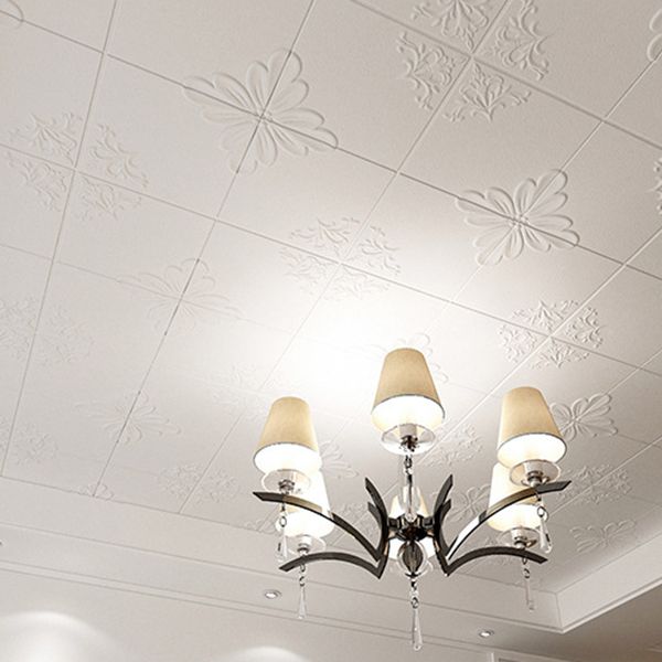 Sikunuo | Interior Wall Cladding 3D Floral Print Peel and Stick Waterproof Wall Panels