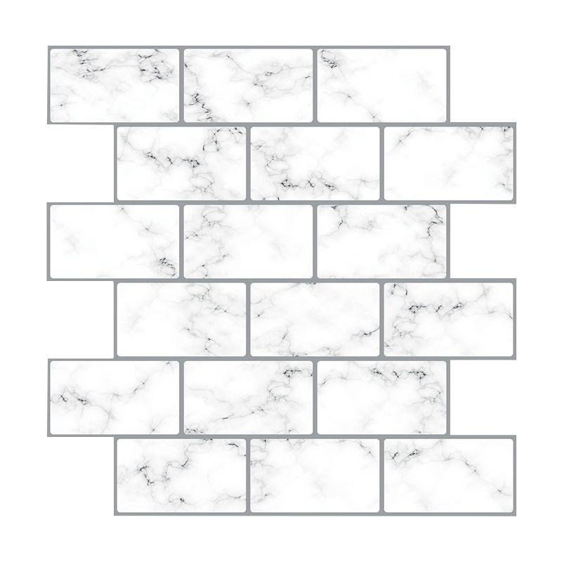 Sikunuo | Peel and Stick Wall Tile Water Repellent Rectangle PVC Peel & Stick Subway Tile