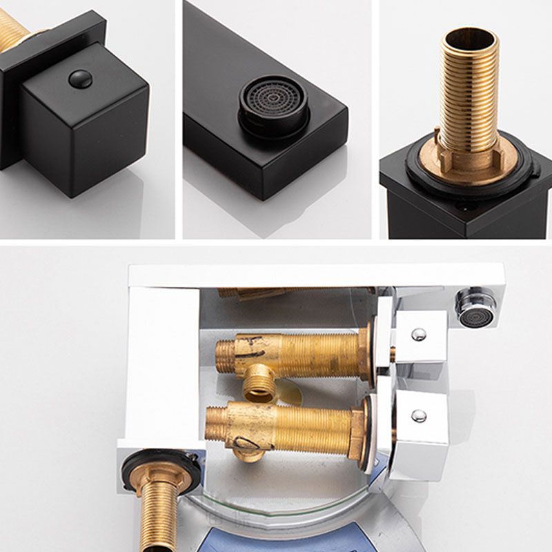 Sikunuo | Traditional Roman Bathtub Faucet Set Copper Fixed Deck Mount with Handles
