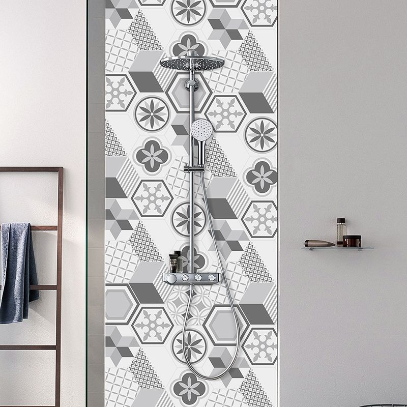 Sikunuo | Plastic Mosaic Tile Wallpaper Hexagonal for Stick-On and Removable Back Wall Tile