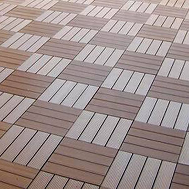 Sikunuo | 30 cm x 30 cm Square PVC Terrace Tiles Snap Installation Outdoor Floor Tiles