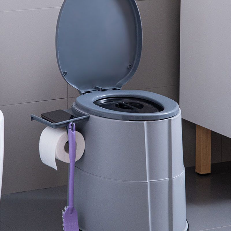 Sikunuo | Modern Flush Toilet Plastic Round Floor Mounted Toilet Bowl for Bathroom