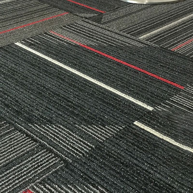 Sikunuo | Dark Color Level Loop Carpet Tile Non-Slip Self-Adhesive Indoor Office Carpet Tiles