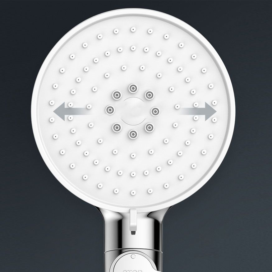 Sikunuo | Contemporary Hand Shower Round Shower Head Combo in Silver