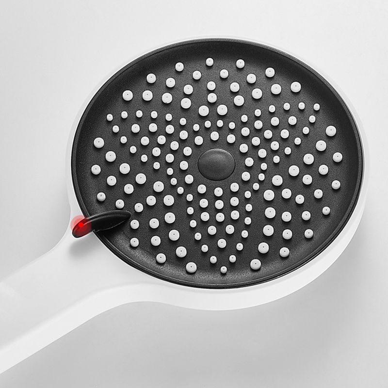 Sikunuo | Round Shower Set White Wall Mounted Hand Shower Lever Handle Shower Hose Swiveling Shower Set