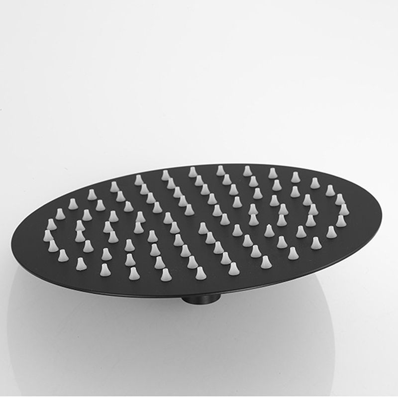 Sikunuo | Square and Round Shower Head made of Stainless Steel, Fixed Mounted Ceiling Shower Head in Black