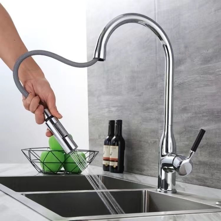 Sikunuo | Modern Pull-down Water Filler Single Handle High Arc Kitchen Faucet