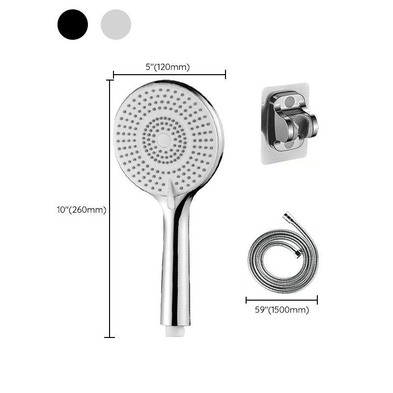 Sikunuo | Round Shower Head Plastic Handheld Shower with Adjustable Spray Pattern