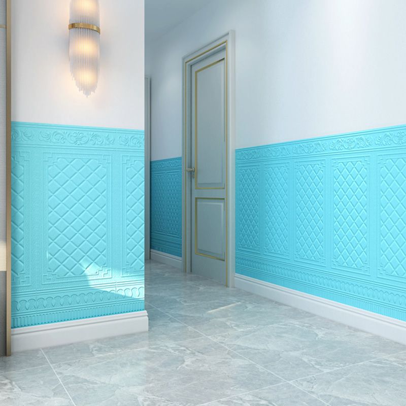 Sikunuo | Glam Style Wall Cladding Living Room Peel and Stick 3D Embossed Waterproof Wall Cladding