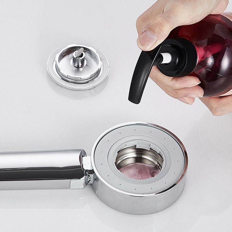 Sikunuo | Contemporary Wall-Mounted Shower Head Combination Chrome Round Hand Shower