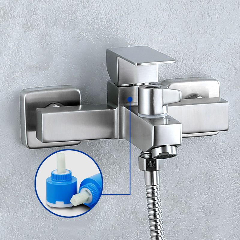 Sikunuo | Modern Bathtub Faucet Mounting Kit 304 Stainless Steel Wall Mount Bathroom Faucet