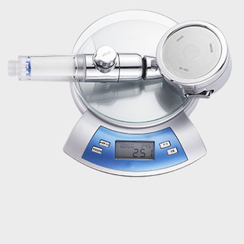 Sikunuo | Modern Handheld Shower Head Silver Round Standard Shower Heads
