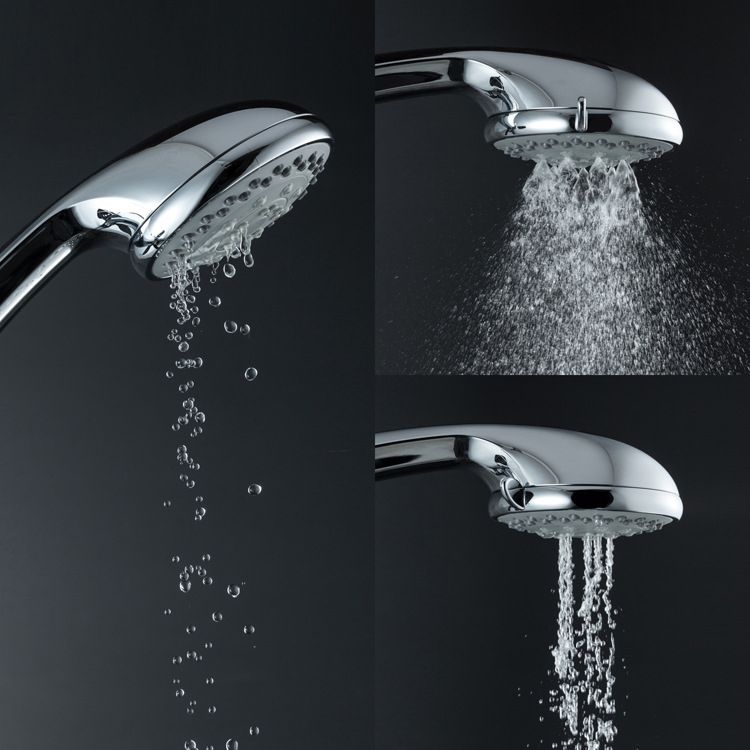 Sikunuo | Single Double Showerhead Square High Arc Showerhead Combo in Chrome