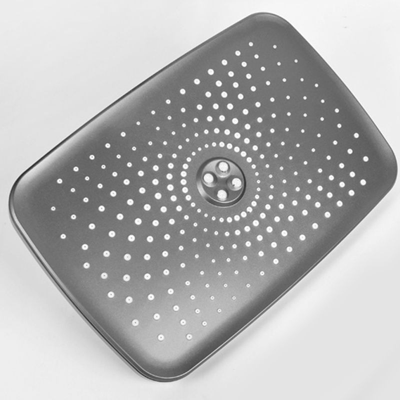 Sikunuo | Modern Gray Showerhead Combo Standard Spray Pattern Rectangular Large Showerhead