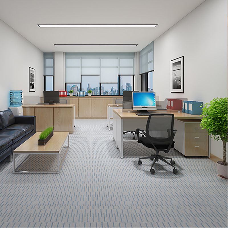 Sikunuo | Waterproof Plastic Floor Rectangular Fabric Look Square Edge Floor Tile