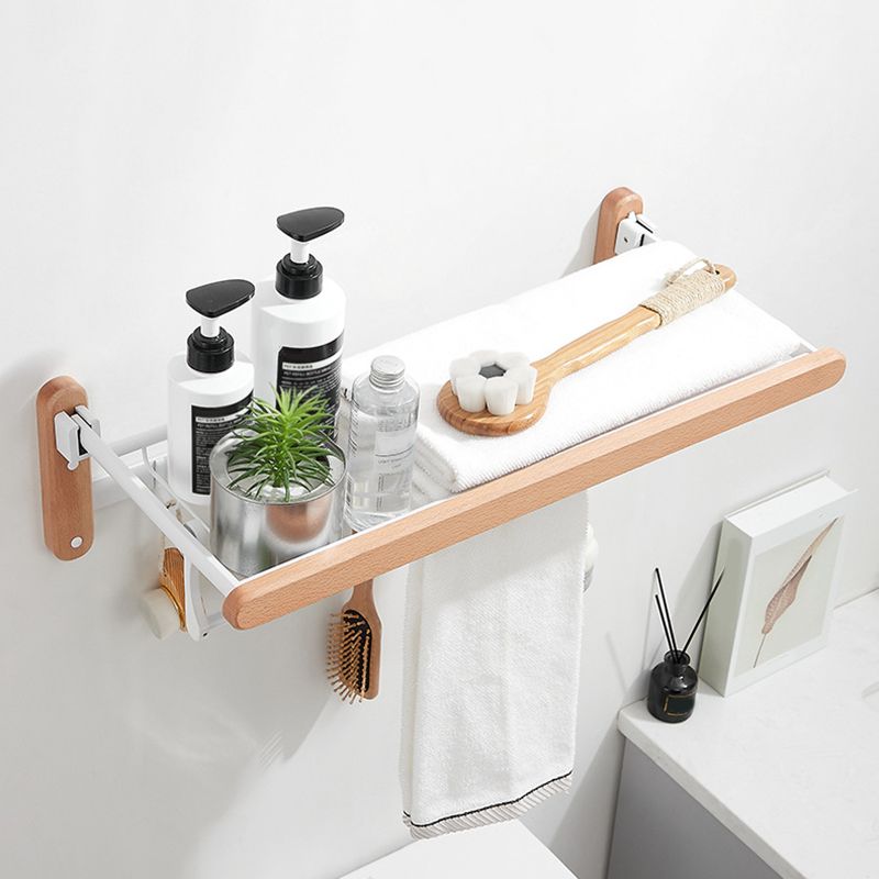 Sikunuo | White Bathroom Set Solid Wood & Aluminium Bathroom Accessories individually or as a set