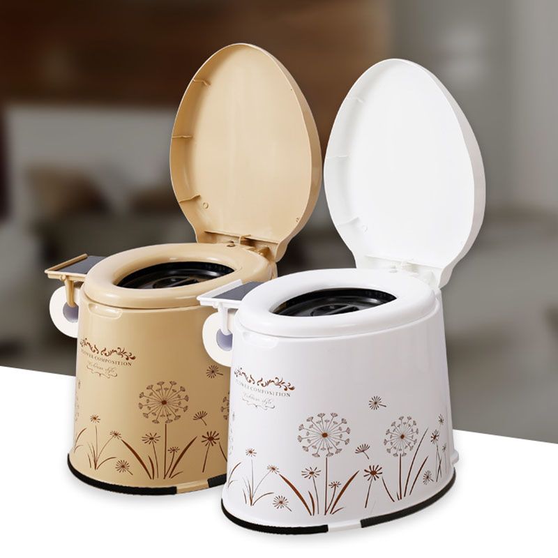 Sikunuo | Modern Plastic Floor-Mounted Toilet Bowl with Seat for the Bathroom