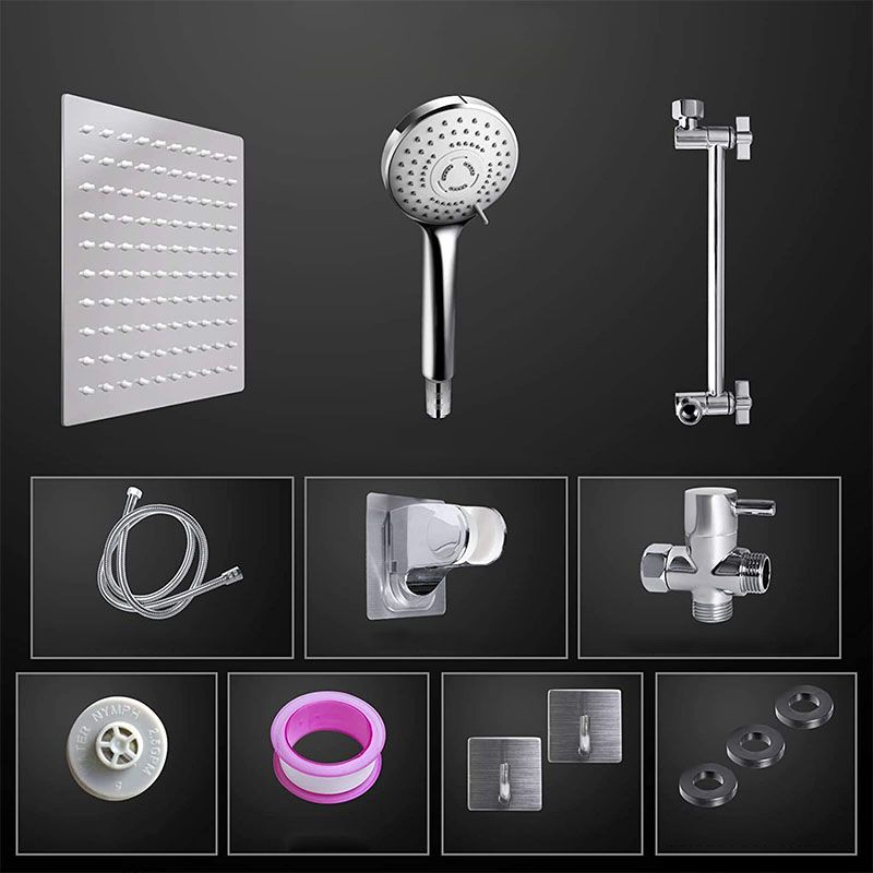 Sikunuo | Modern shower combination spray 5 setting patterns handheld shower head with large shower head