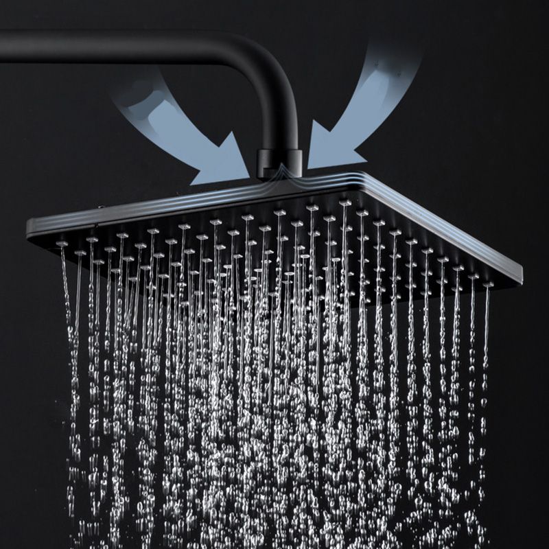 Sikunuo | Contemporary Style Shower Head Plastic Fixed Shower Head in Round and Square Shape