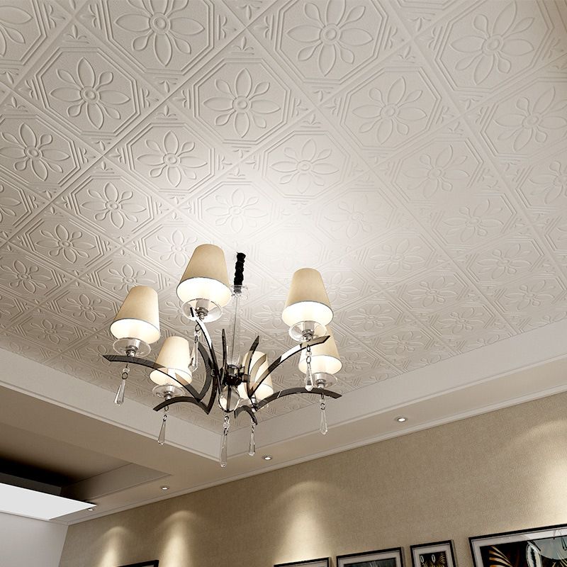 Sikunuo | Modern Wall Panel Floral 3D Print Peel and Stick Waterproof Wall Panels