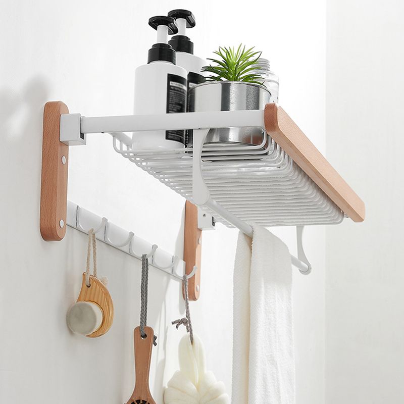 Sikunuo | White Bathroom Set Solid Wood & Aluminium Bathroom Accessories individually or as a set
