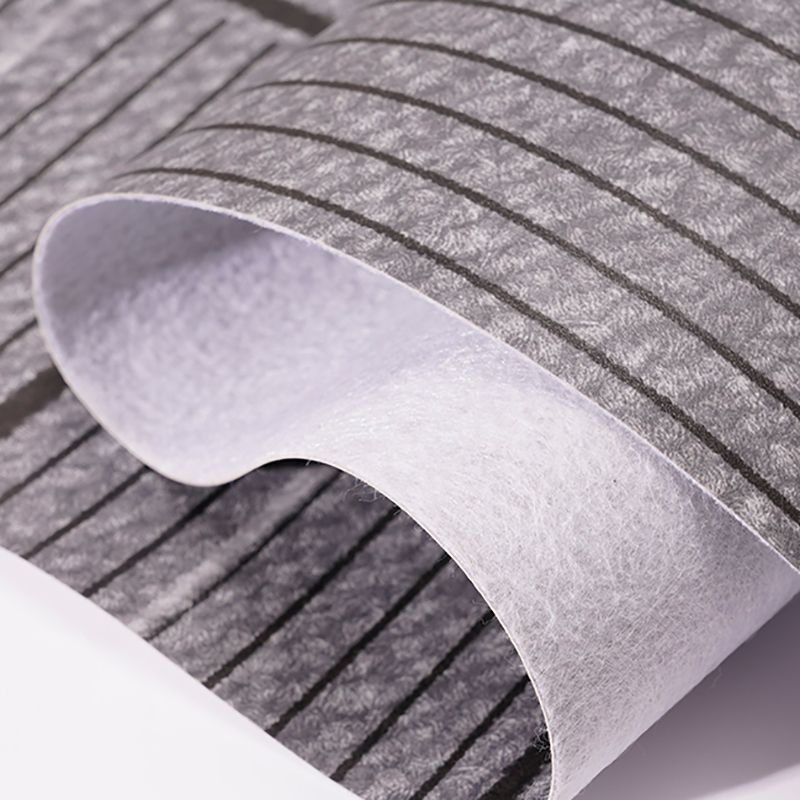 Sikunuo | Fabric Look Plastic Floor Water Resistant Square Edge Floor Tiles