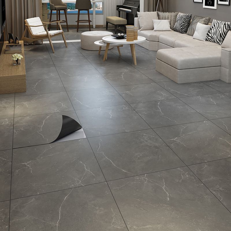 Sikunuo | Peel and Stick Vinyl Floor Low Gloss PVC Flooring with Marble Look