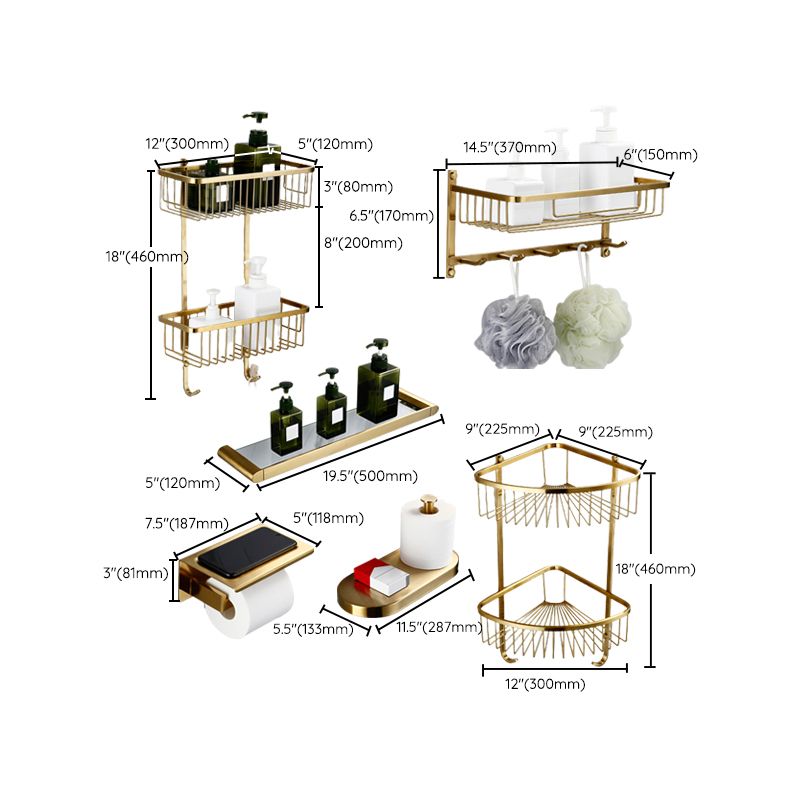Sikunuo | Traditional Style Brass Bathroom Accessories as Single Piece or in Set made of Metal