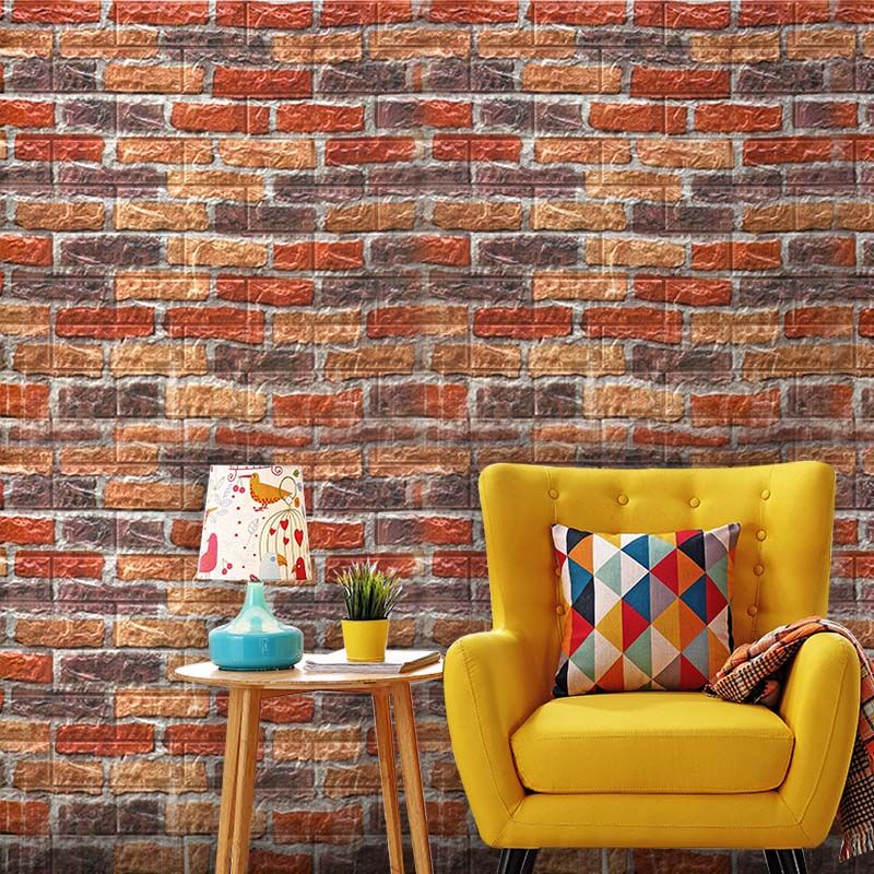Sikunuo | Industrial Wall Plank 3D Print Bathroom Living Room Wall Panels Set of 10