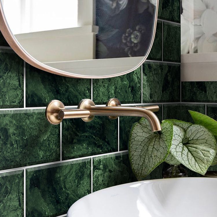 Sikunuo | Mosaic tiles peel and attach tiles PVC backsplash peel and attach wall tiles in green