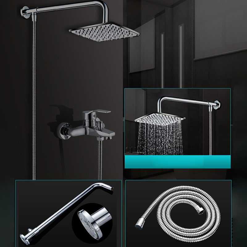 Sikunuo | Contemporary Shower Head Combination Polished Stainless Steel Ceiling Mounted Shower Head