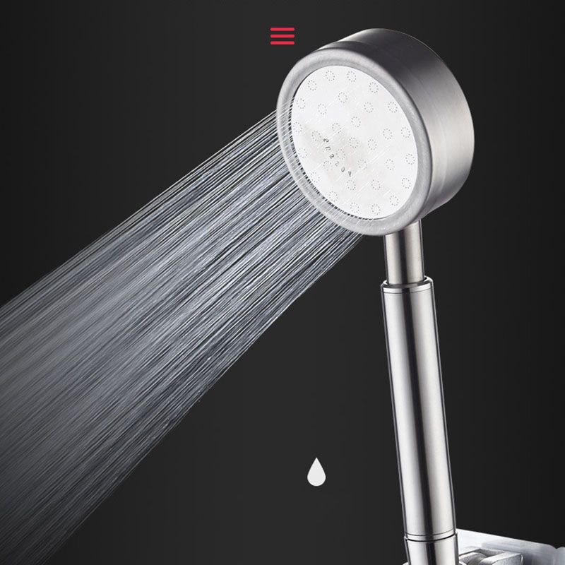 Sikunuo | Classic Shower Head Round Metal Handheld Shower Head in Silver