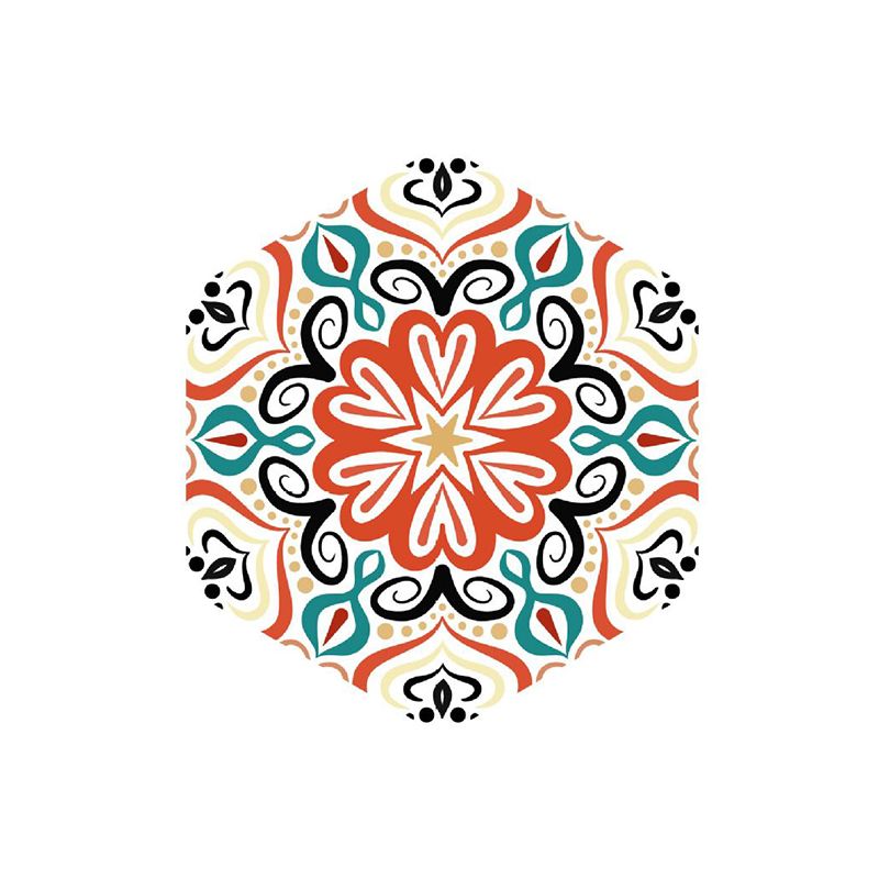 Sikunuo | Plastic Mosaic Tile Wallpaper Hexagonal for Stick-On and Removable Back Wall Tile