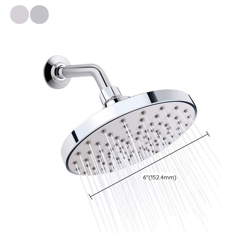Sikunuo | Round Fest Shower Head Silver Single Jet Wall Mounted Shower Head