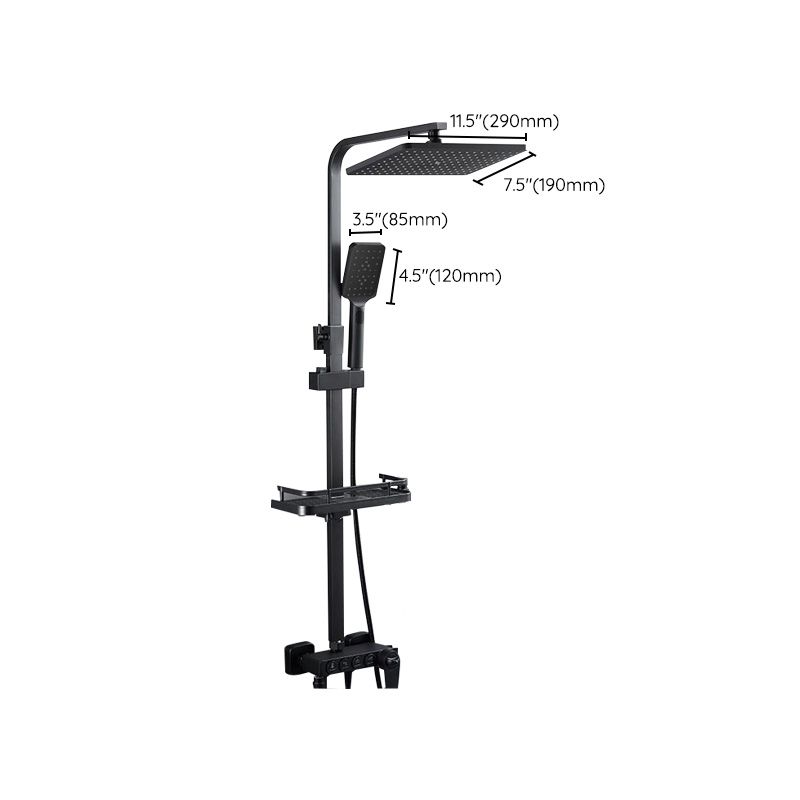 Sikunuo | Adjustable Spray Sample Shower Combination Metal Shower Fitting Arm Shower Head with Slip Bar