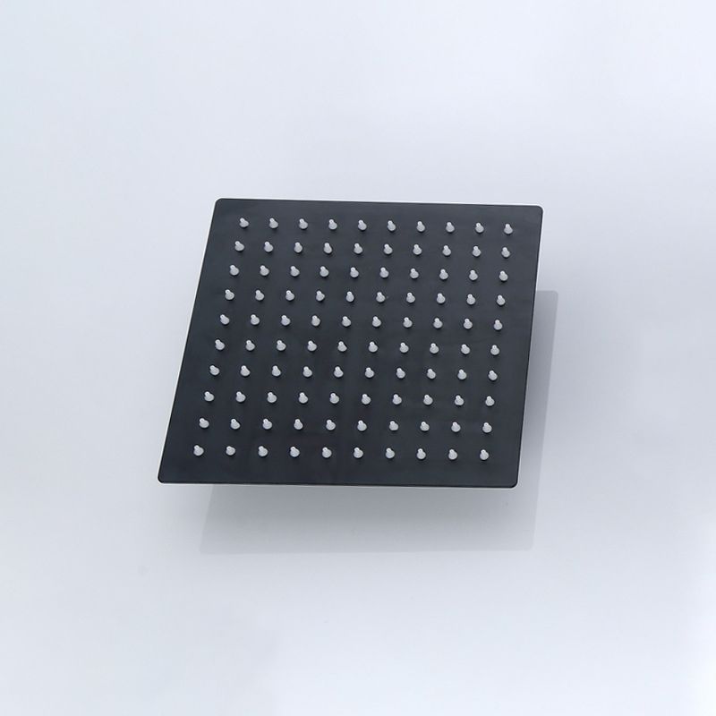 Sikunuo | Black Square Fixed Shower Head Modern Style Wall Mounted Shower Head