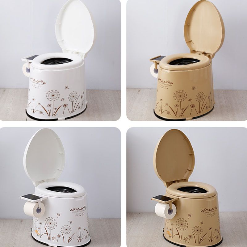Sikunuo | Modern Plastic Floor-Mounted Toilet Bowl with Seat for the Bathroom