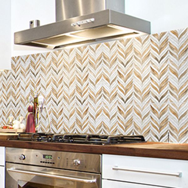 Sikunuo | Contemporary Mosaic Tile Peel and Stick Tile Kitchen Backsplash Peel and Stick Wall Tile