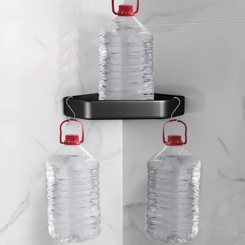 Sikunuo | Matt black bathroom accessories set Modern anti-rust 1/2/3-piece bathroom shelf
