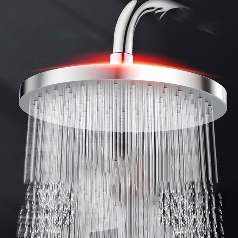 Sikunuo | Metal Shower Combo Contemporary Fixed Shower Head with Round and Rectangular Shape