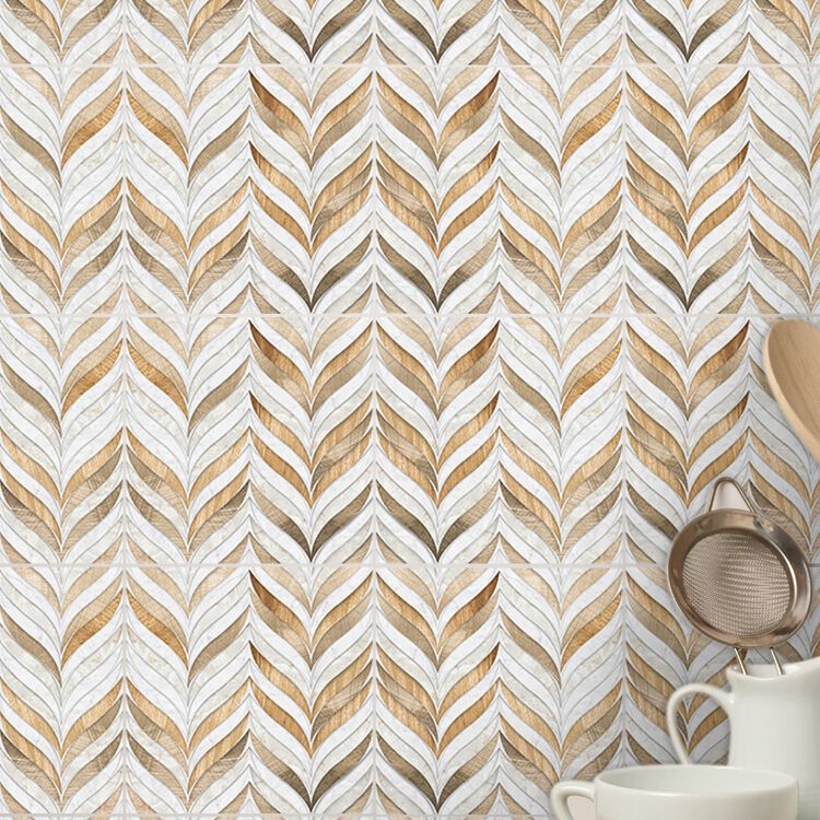 Sikunuo | Contemporary Mosaic Tile Peel and Stick Tile Kitchen Backsplash Peel and Stick Wall Tile