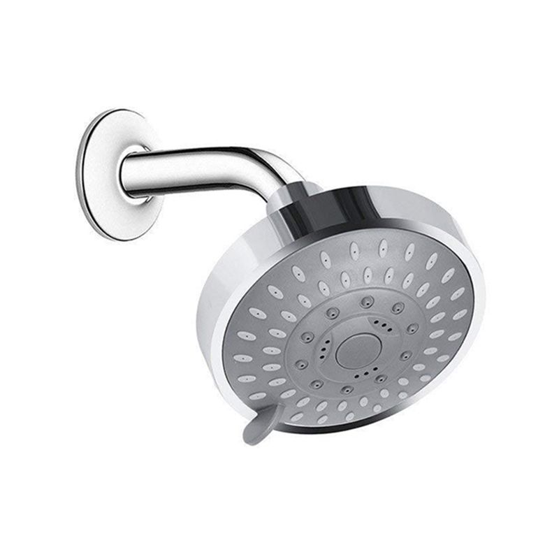Sikunuo | Silver Round Fixed Shower Head Modern Style Wall Mount Shower Head