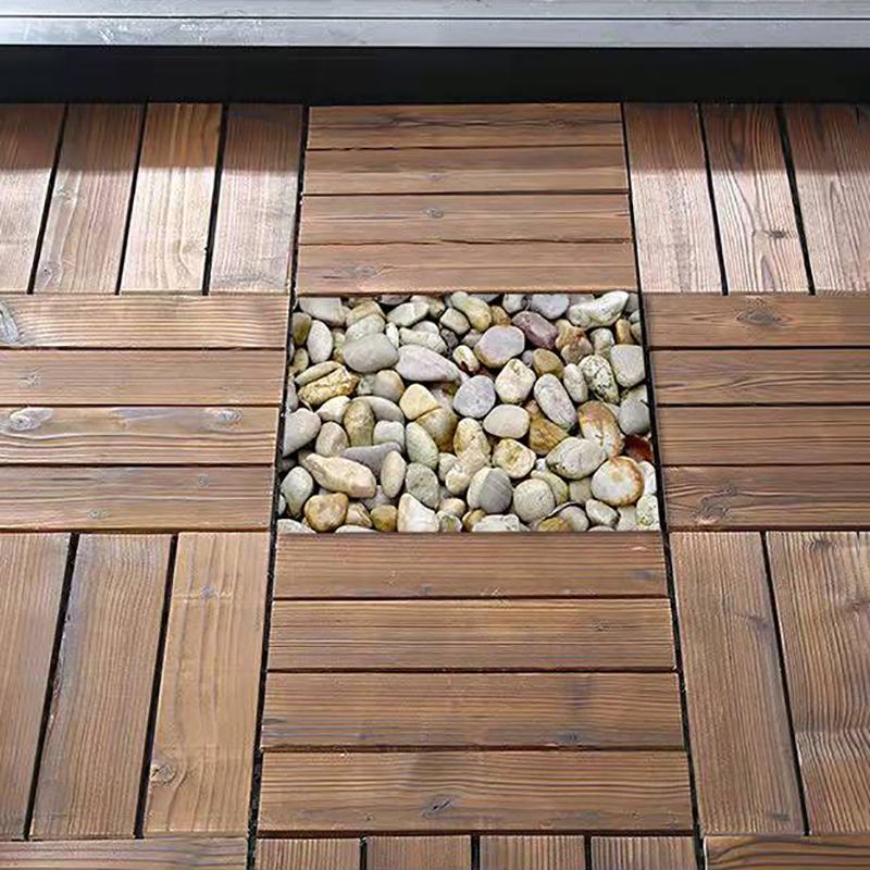 Sikunuo | Wood Terrace Tiles Plug-in System Installation Outdoor Terrace Tiles