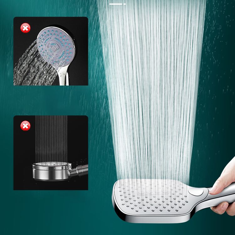 Sikunuo | Contemporary Fixed Head Square Supercharged Showerhead Combo