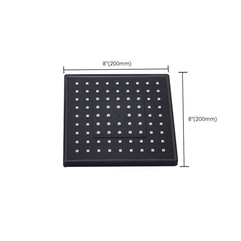 Sikunuo | Contemporary Style Shower Head Plastic Fixed Shower Head in Round and Square Shape