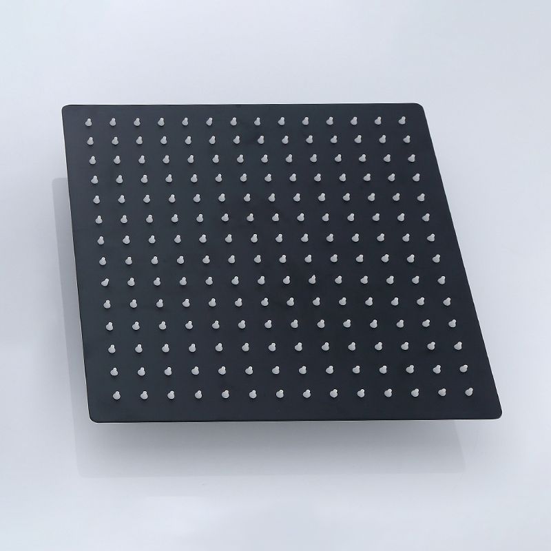 Sikunuo | Black Square Fixed Shower Head Modern Style Wall Mounted Shower Head