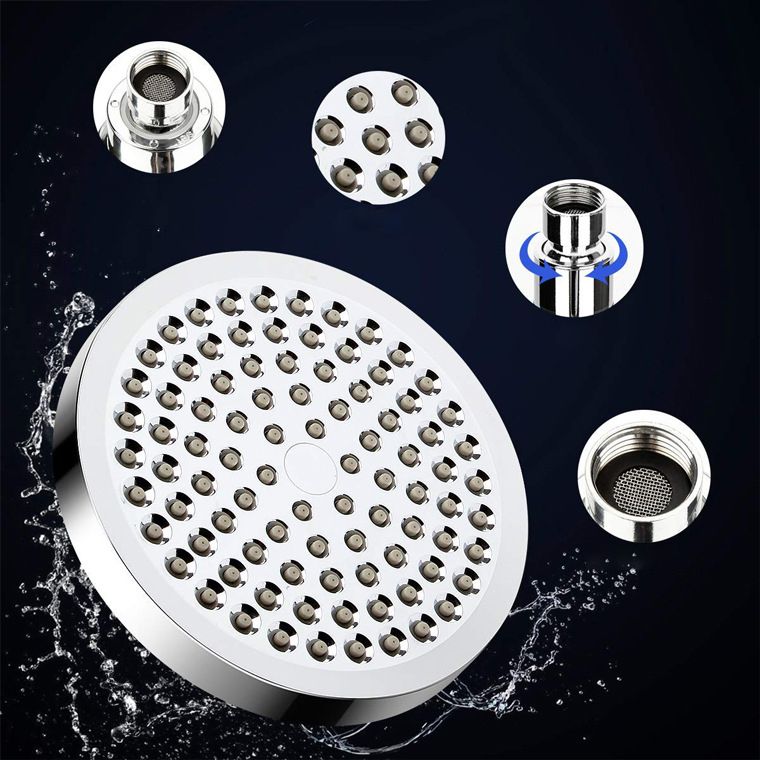 Sikunuo | Modern Dual Shower Head Square High Arc Shower Head Combination in Silver