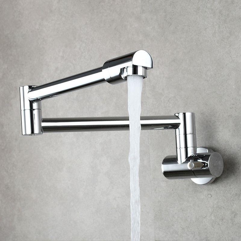 Sikunuo | Modern Pull-down Faucet Single Handle Wall Mounted Pot Filler Low Profile 1 Holder Filler