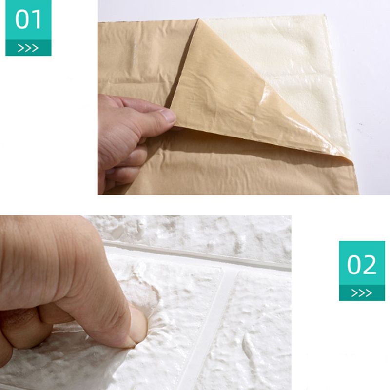 Sikunuo | Modern Wall Tile PVC 3D Embossing Self-Adhesive Waterproof Interior Wall Panel